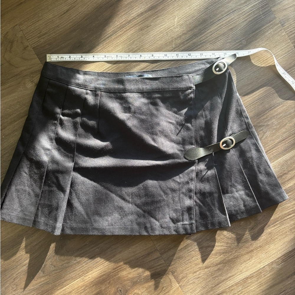 Brandy Melville Black Mini Skirt with Strap Detail